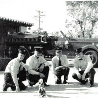Historic PFD Engine 3 Crew with Dalmation Pup
